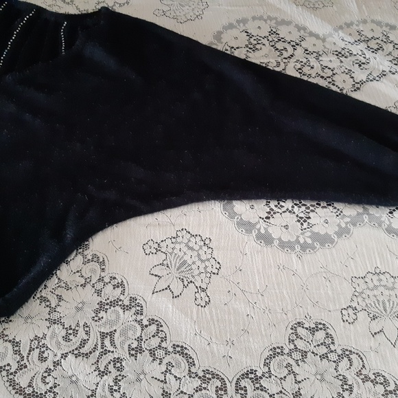 Vintage Ms. Sheryl Black Cut Out Neckline Size S - Picture 4 of 8